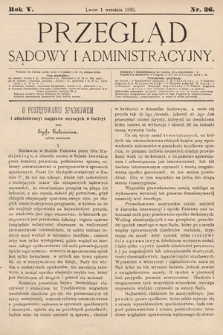 Przegląd Sądowy i Administracyjny. 1880, nr 36