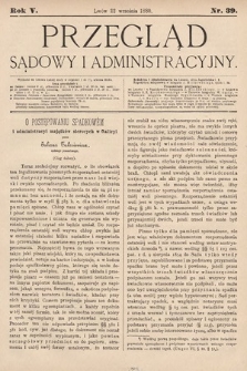 Przegląd Sądowy i Administracyjny. 1880, nr 39