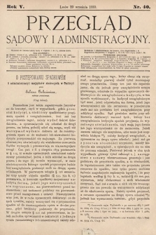 Przegląd Sądowy i Administracyjny. 1880, nr 40