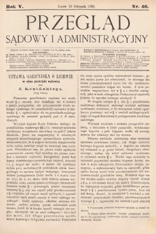 Przegląd Sądowy i Administracyjny. 1880, nr 46