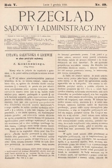 Przegląd Sądowy i Administracyjny. 1880, nr 49