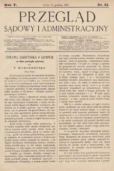 Przegląd Sądowy i Administracyjny. 1880, nr 51
