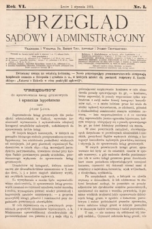 Przegląd Sądowy i Administracyjny. 1881, nr 1