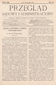 Przegląd Sądowy i Administracyjny. 1881, nr 4