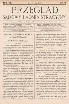 Przegląd Sądowy i Administracyjny. 1881, nr 6