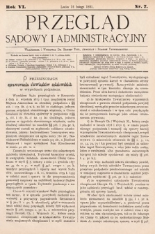 Przegląd Sądowy i Administracyjny. 1881, nr 7