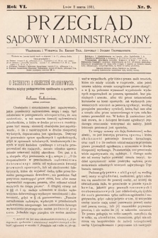 Przegląd Sądowy i Administracyjny. 1881, nr 9