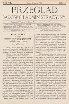 Przegląd Sądowy i Administracyjny. 1881, nr 11