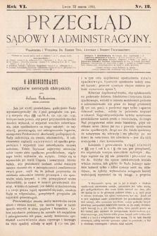 Przegląd Sądowy i Administracyjny. 1881, nr 12