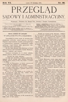 Przegląd Sądowy i Administracyjny. 1881, nr 16