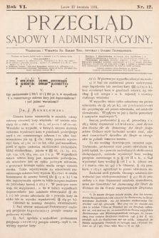 Przegląd Sądowy i Administracyjny. 1881, nr 17