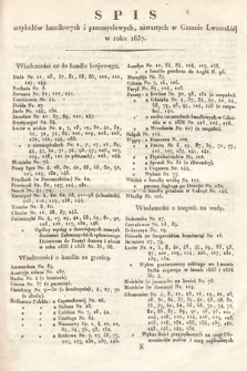 Spis artykułów handlowych i przemysłowych, zawartych w Gazecie Lwowskiéj w roku 1837