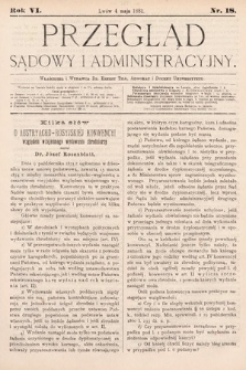 Przegląd Sądowy i Administracyjny. 1881, nr 18