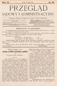 Przegląd Sądowy i Administracyjny. 1881, nr 19