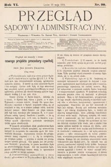 Przegląd Sądowy i Administracyjny. 1881, nr 20