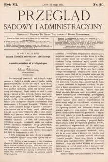 Przegląd Sądowy i Administracyjny. 1881, nr 21