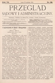 Przegląd Sądowy i Administracyjny. 1881, nr 26