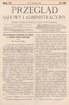 Przegląd Sądowy i Administracyjny. 1881, nr 29