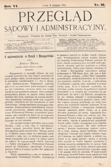 Przegląd Sądowy i Administracyjny. 1881, nr 31