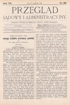 Przegląd Sądowy i Administracyjny. 1881, nr 36