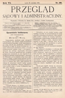 Przegląd Sądowy i Administracyjny. 1881, nr 38