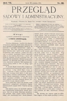 Przegląd Sądowy i Administracyjny. 1881, nr 39