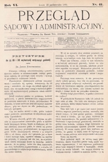 Przegląd Sądowy i Administracyjny. 1881, nr 41