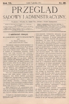 Przegląd Sądowy i Administracyjny. 1881, nr 49