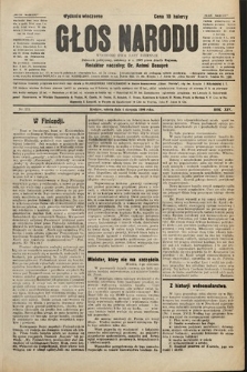 Głos Narodu : dziennik polityczny, założony w r. 1893 przez Józefa Rogosza (wydanie wieczorne). 1906, nr 373