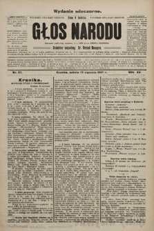 Głos Narodu : dziennik polityczny, założony w r. 1893 przez Józefa Rogosza (wydanie wieczorne). 1907, nr 27