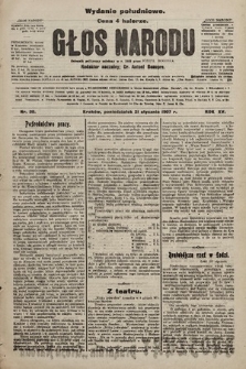 Głos Narodu : dziennik polityczny, założony w r. 1893 przez Józefa Rogosza (wydanie poranne). 1907, nr 30