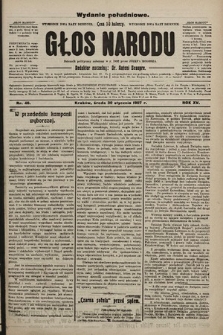 Głos Narodu : dziennik polityczny, założony w r. 1893 przez Józefa Rogosza (wydanie poranne). 1907, nr 46