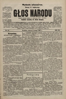 Głos Narodu : dziennik polityczny, założony w r. 1893 przez Józefa Rogosza (wydanie wieczorne). 1907, nr 61