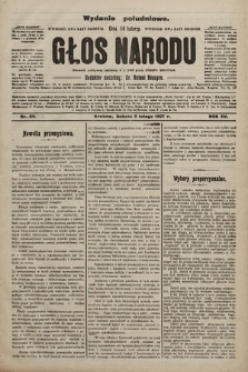 Głos Narodu : dziennik polityczny, założony w r. 1893 przez Józefa Rogosza (wydanie poranne). 1907, nr 62