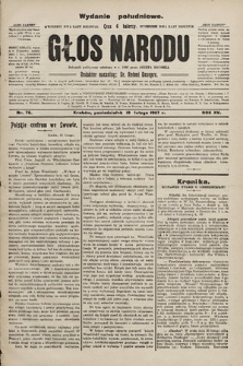 Głos Narodu : dziennik polityczny, założony w r. 1893 przez Józefa Rogosza (wydanie poranne). 1907, nr 76