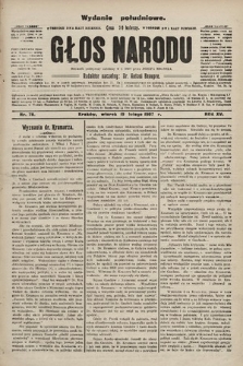 Głos Narodu : dziennik polityczny, założony w r. 1893 przez Józefa Rogosza (wydanie poranne). 1907, nr 78