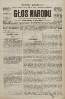 Głos Narodu : dziennik polityczny, założony w r. 1893 przez Józefa Rogosza (wydanie poranne). 1907, nr 90