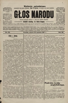 Głos Narodu : dziennik polityczny, założony w r. 1893 przez Józefa Rogosza (wydanie poranne). 1907, nr 179