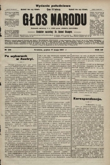 Głos Narodu : dziennik polityczny, założony w r. 1893 przez Józefa Rogosza (wydanie poranne). 1907, nr 218