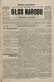 Głos Narodu : dziennik polityczny, założony w r. 1893 przez Józefa Rogosza (wydanie poranne). 1907, nr 276