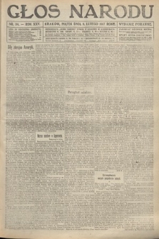 Głos Narodu (wydanie poranne). 1917, nr 34