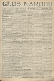 Głos Narodu (wydanie poranne). 1917, nr 37