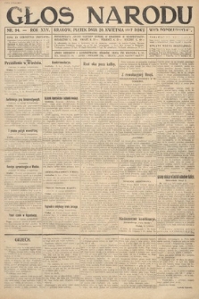 Głos Narodu (wydanie popołudniowe). 1917, nr 94