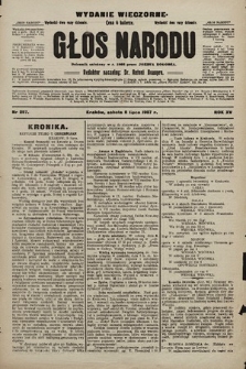 Głos Narodu : dziennik polityczny, założony w r. 1893 przez Józefa Rogosza (wydanie wieczorne). 1907, nr 297