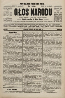 Głos Narodu : dziennik polityczny, założony w r. 1893 przez Józefa Rogosza (wydanie wieczorne). 1907, nr 321