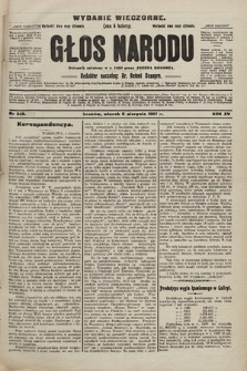 Głos Narodu : dziennik polityczny, założony w r. 1893 przez Józefa Rogosza (wydanie wieczorne). 1907, nr 349