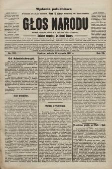 Głos Narodu : dziennik polityczny, założony w r. 1893 przez Józefa Rogosza (wydanie poranne). 1907, nr 392