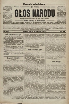 Głos Narodu : dziennik polityczny, założony w r. 1893 przez Józefa Rogosza (wydanie poranne). 1907, nr 407
