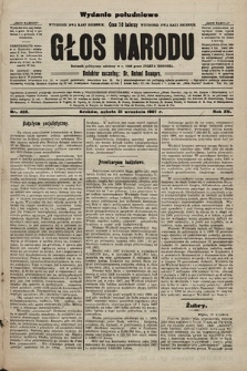 Głos Narodu : dziennik polityczny, założony w r. 1893 przez Józefa Rogosza (wydanie poranne). 1907, nr 428