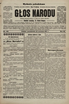 Głos Narodu : dziennik polityczny, założony w r. 1893 przez Józefa Rogosza (wydanie poranne). 1907, nr 442